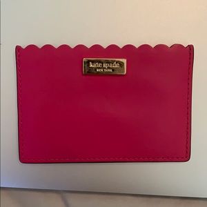 Kate Spade Card Holder - Pink Scalloped